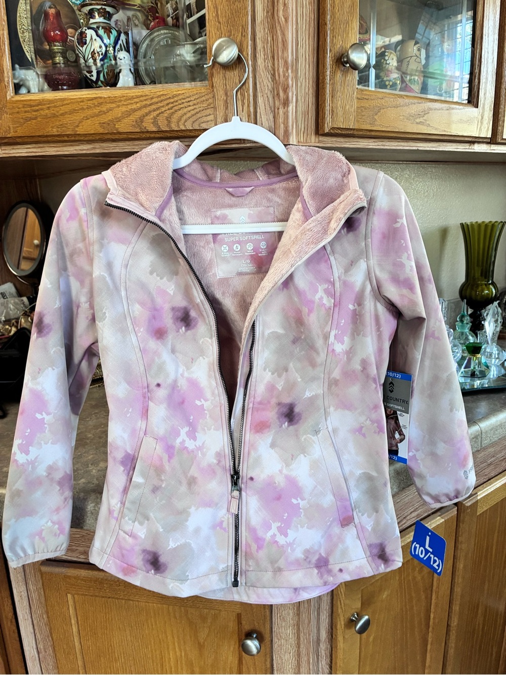 Free Country Pink and Cream Tie-Dye Teddy Jacket